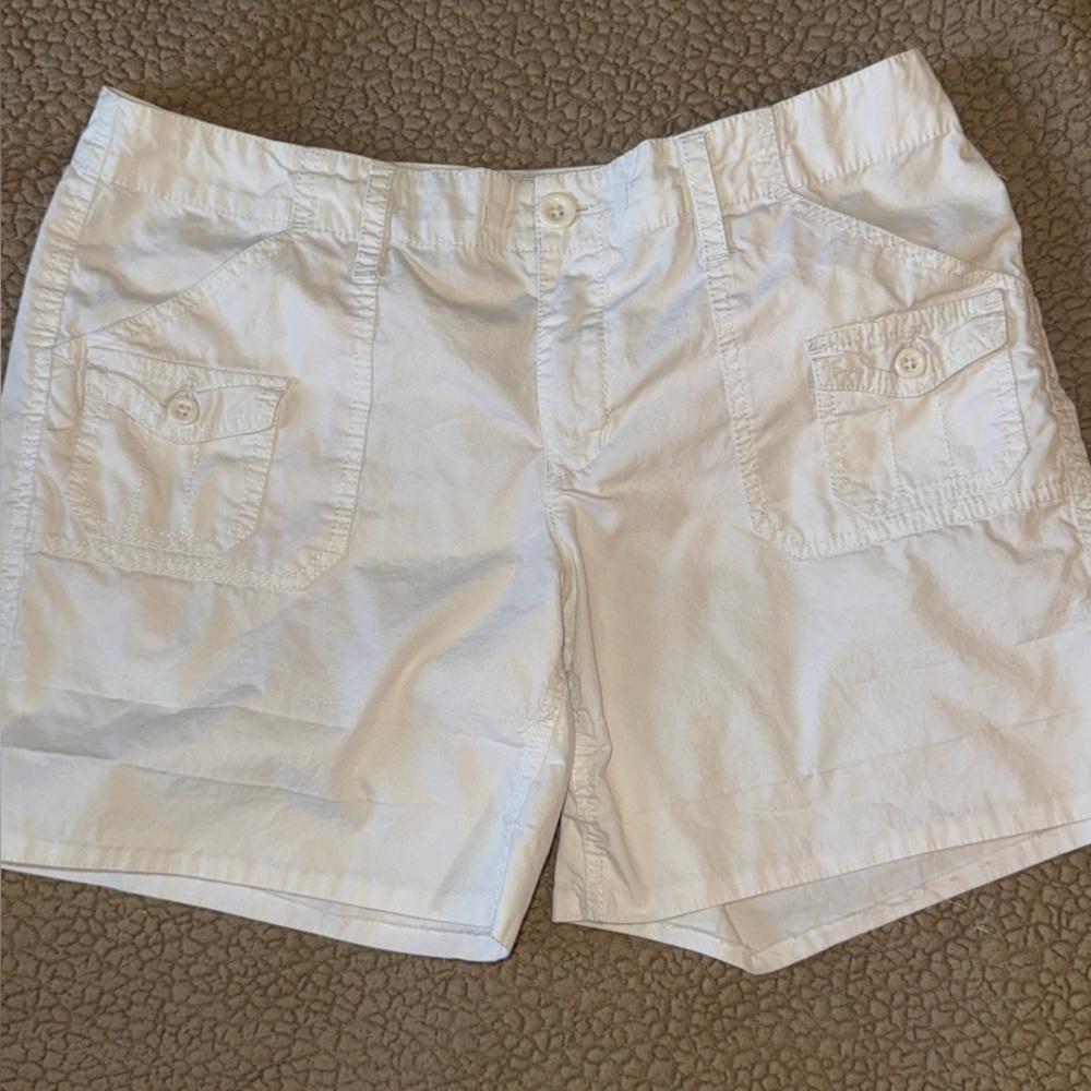 Charlotte Russe White Cargo Shorts, 90s Y2K Teen Juniors Sz 9​​